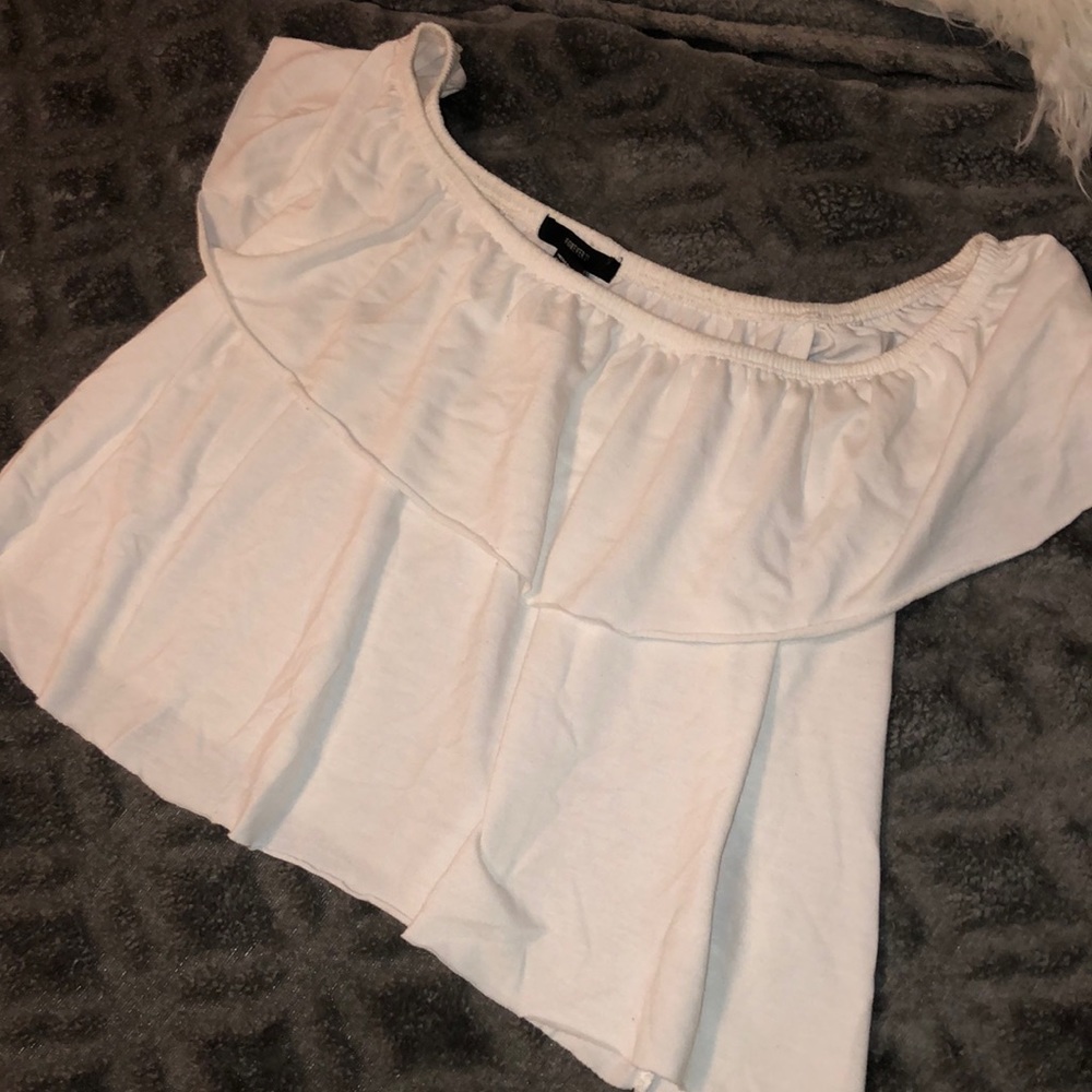 off the shoulder white shirt